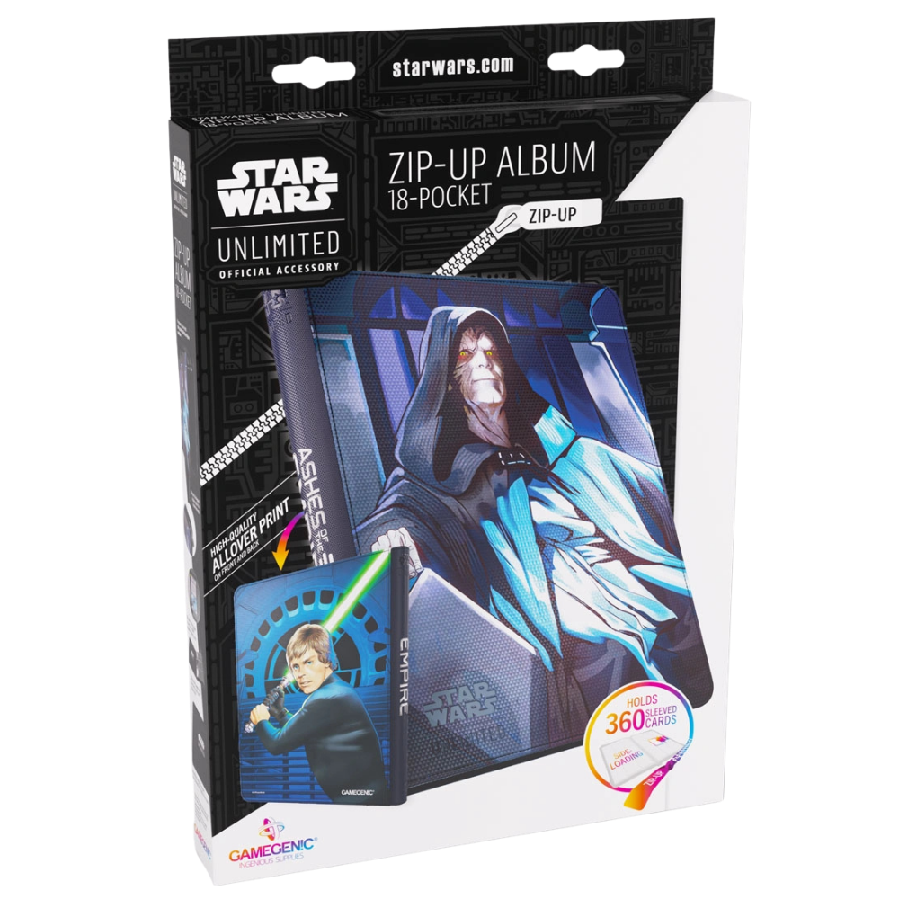 Star Wars: Unlimited 18-Pocket Zip-Up Album (Jedi Luke Skywalker / Emperor Palpatine) (PRE-ORDER)